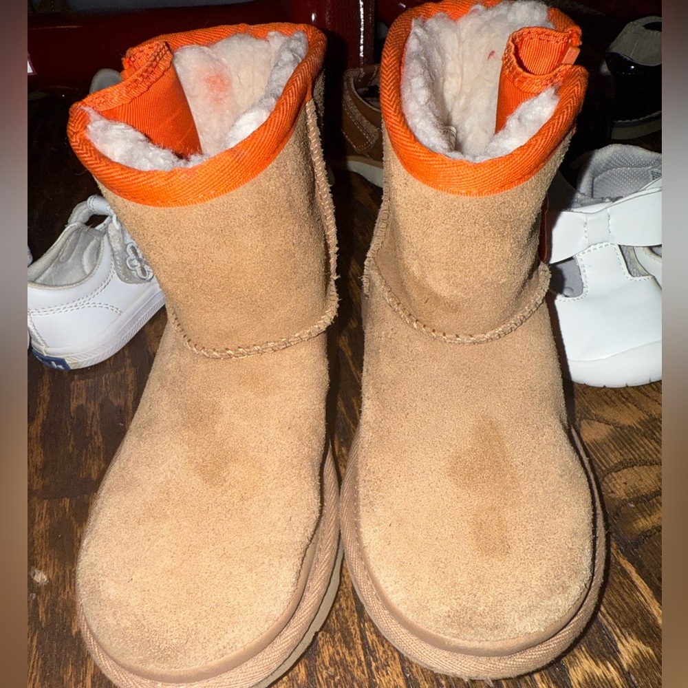 UGG Kids Tan and Orange Boots